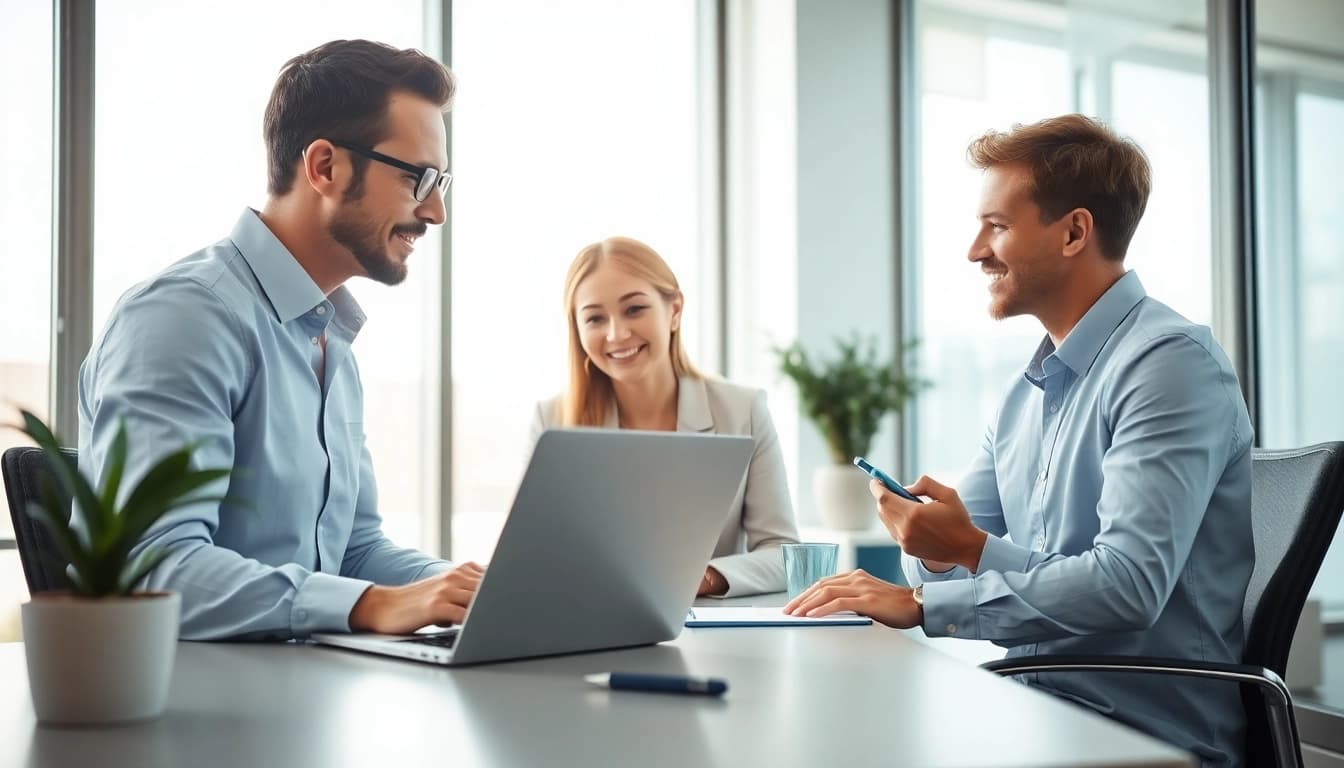 Engaging scene of career coaching session with professional guidance and attentive client.
