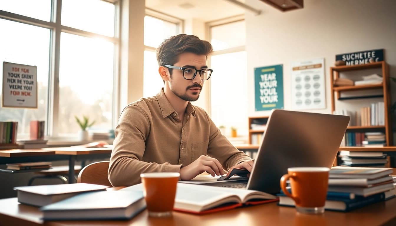 Focused student preparing for TOEFL, illustrating the concept of pay someone to take toefl.