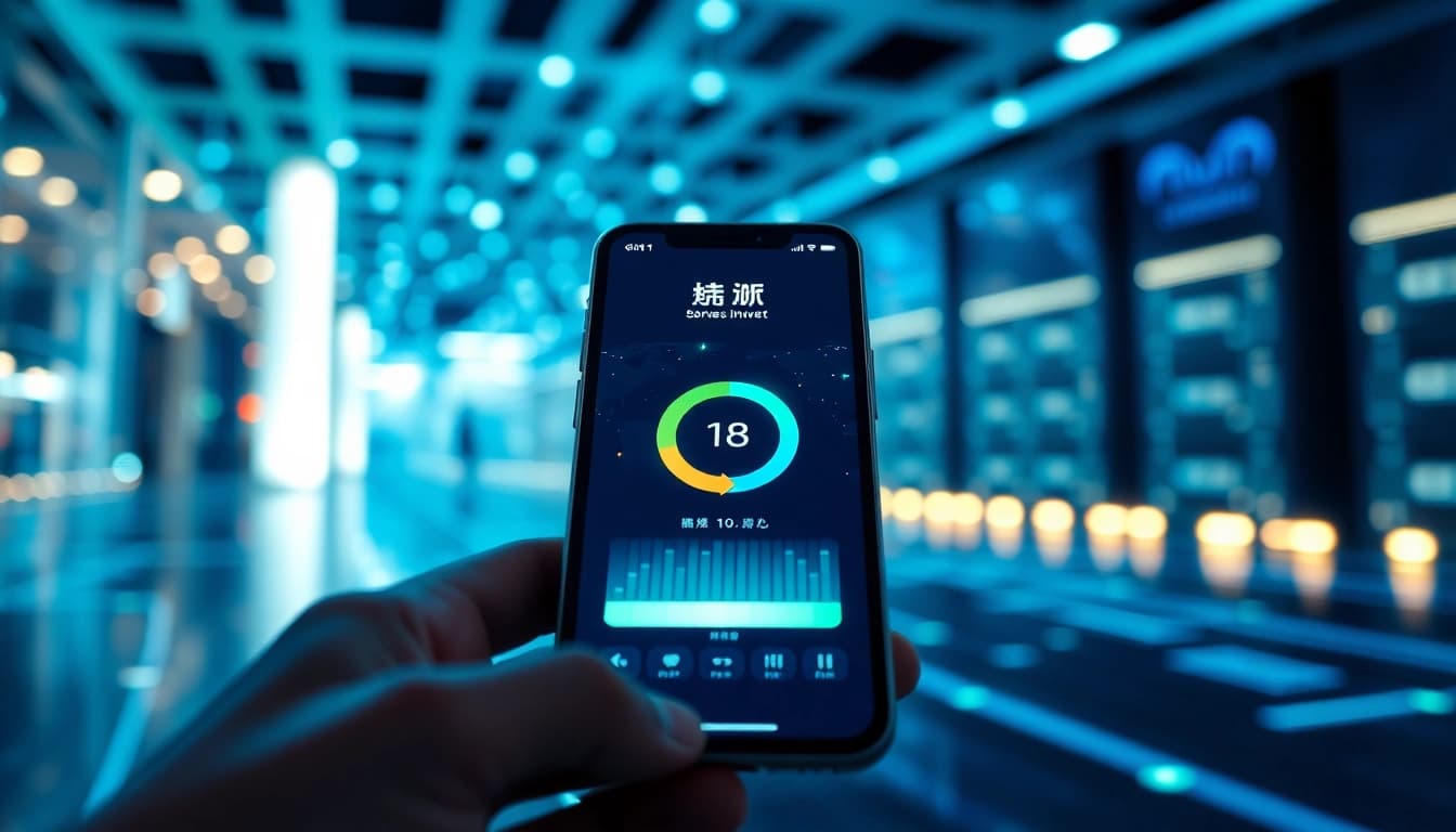 展示在智能手机上实现高速互联网连接解决方案的快连下载应用界面。