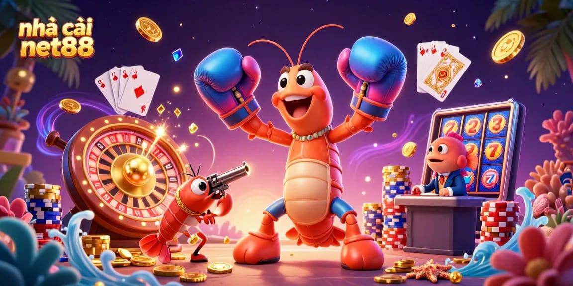 Engage with the thrilling world of nhà cái net88 featuring vibrant casino characters amidst dynamic game elements.