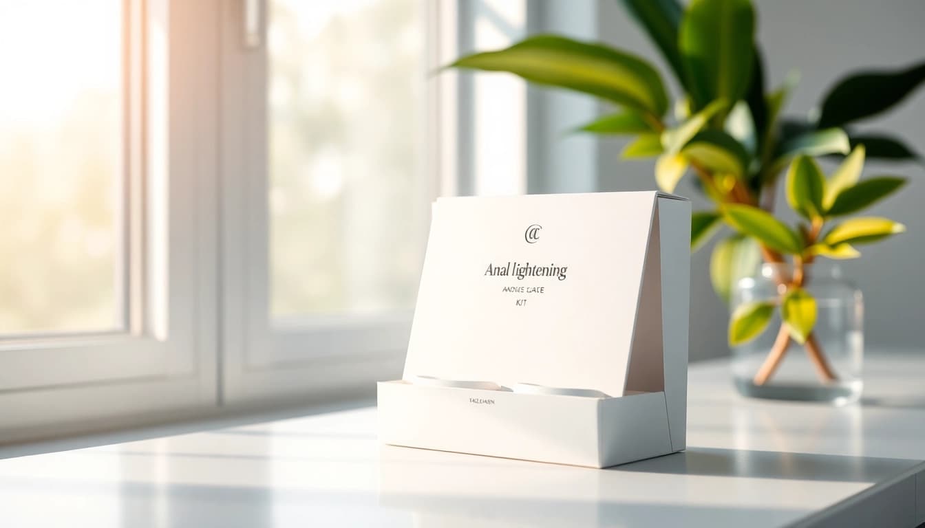 Enhance your confidence with our anal lightening kit showcased elegantly.