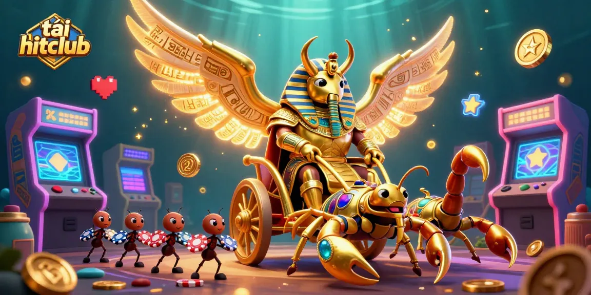 Experience excitement and strategy with tải hitclub, featuring a majestic beetle and gaming elements.
