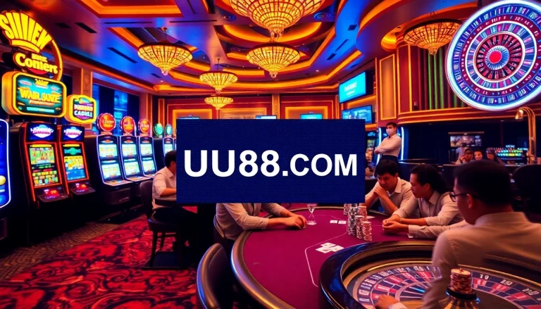 UU88.COM betting scene with poker action and vibrant casino atmosphere