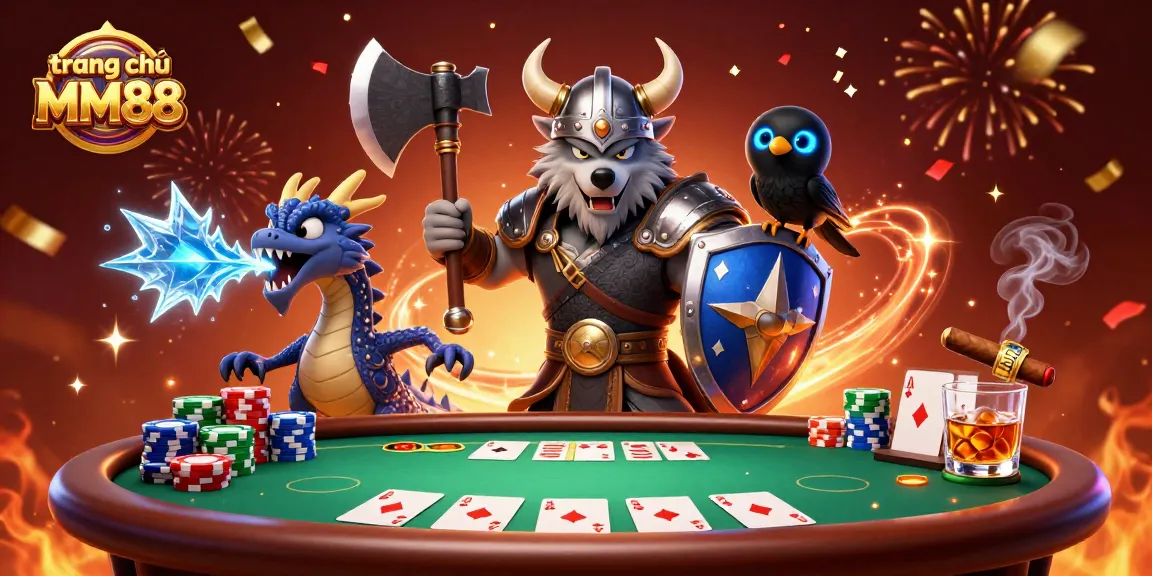 Place bets with confidence on trang chủ MM88, where the Viking wolf warrior and dragon bring excitement to the game.